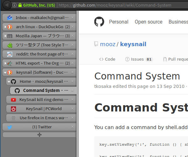 Firefoxツリー型タブをtabsnailで Jenemal Notes
